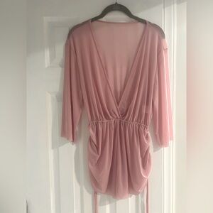 pink sheer coverup - adjustable sides